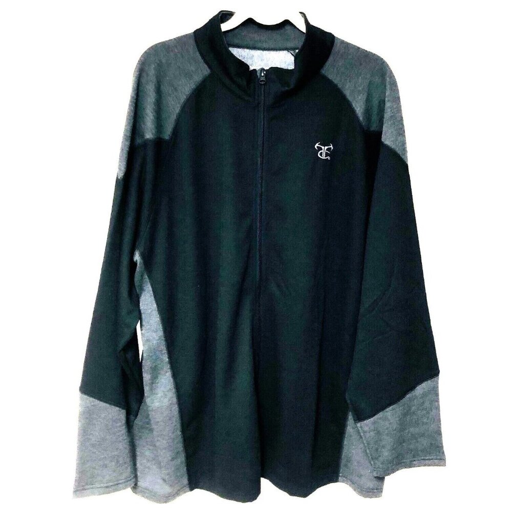 TrueTimber Mens Lakota Zip Performance‎ Jacket Blck Gray Fleece Lined Cabela 3XL